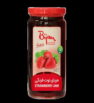 بیژن مربا توت فرنگی شیشه 570گرمی