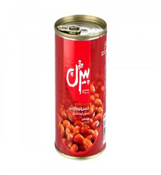 بیژن  کنسرو لوبیا چیتی  باسس گوجه فرنگی380گرمی